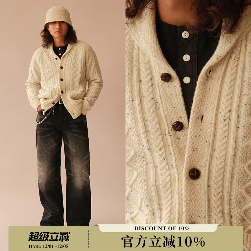 VTG系列7针羊毛混纺Ivy Rugged爱伦花纱毛衣 MBBCAR窄幅