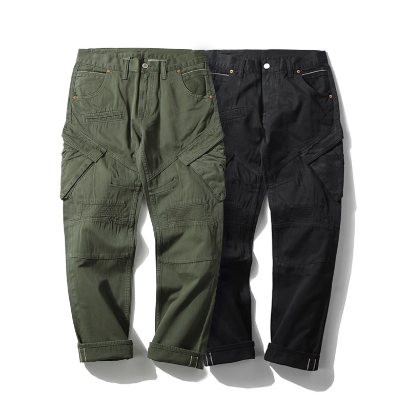 13OZ Army green Denning Straight work clothes Twill Mbbcar Narrow Retro Combed Casual pantsin the Men's clothing, Casual pants  category - from Buy2taobao.com to provide professional Taobao agent buy service