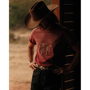 西部系列240克日晒水洗西部马术竞技比赛短袖T恤 MBBCAR窄幅