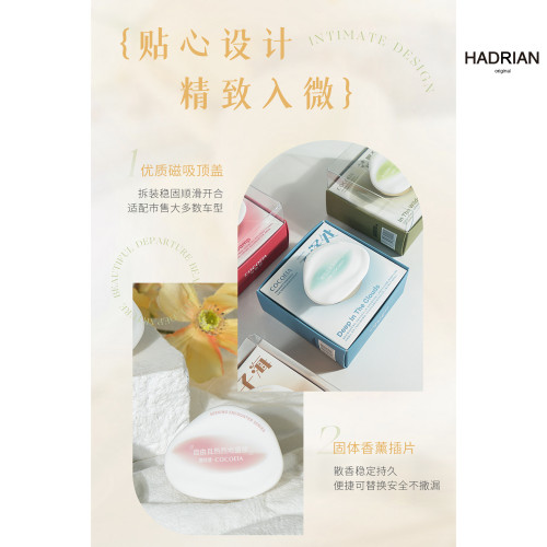 哈德良优选2026新款香薰车载出风口香水橘子海云深处荒野里香糕