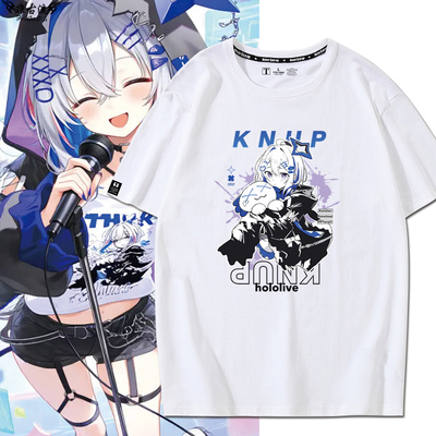 Hololive天音彼方VTuberPP天使周边同款cos短袖t恤男女宽松衣服夏