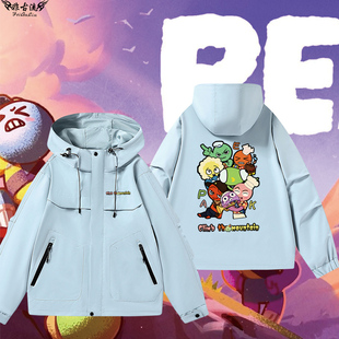 peak顶峰游戏周边登山攀爬卡通宾邦联名冲锋衣男女学生外套痛衣服