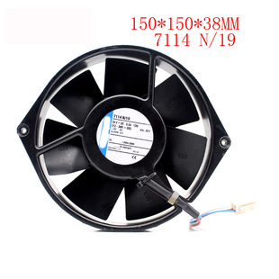全新德国风机 TYP 7114N/19 24V 13W 三线150*38MM全金属风机风扇