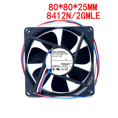全新原装德国风扇TYP 8412N/2GMLE-257 12V 8CM静音高端散热风扇