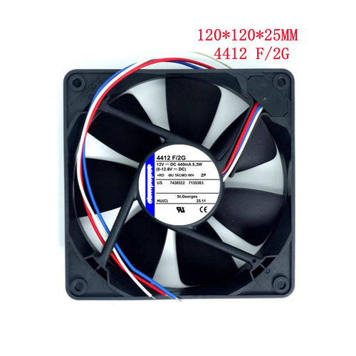12cm全新德国风机 TYP 4412F/2风扇 4412F/2G风扇 4412F风扇 12V