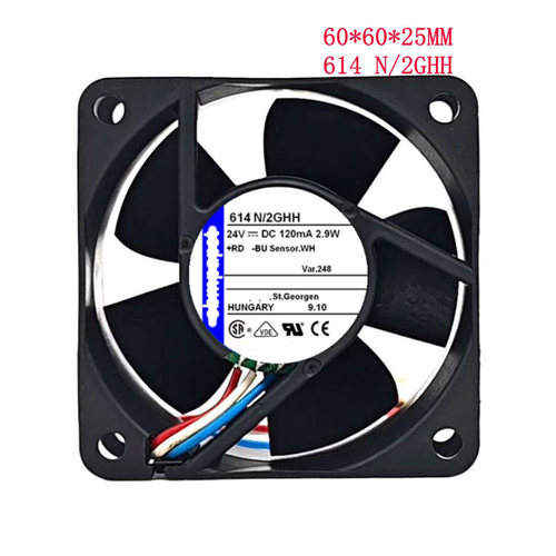 全新原装现货 德国直流散热风扇 TYP 614N/2GHH 6025 24V 3.6W