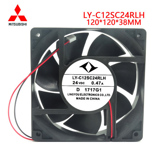 LY C12SC24RLH 24V 0.47A 全新三菱 日本12厘米 2线原装插头风扇