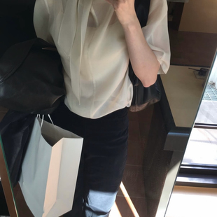 吊带内搭背心两件套套装 EVE 温柔小姐姐泡泡袖 小衫 61675 配丝巾