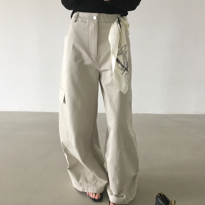 TABLE-工装解构设计阔腿裤女夏宽松显瘦百搭休闲长裤休闲裤35096