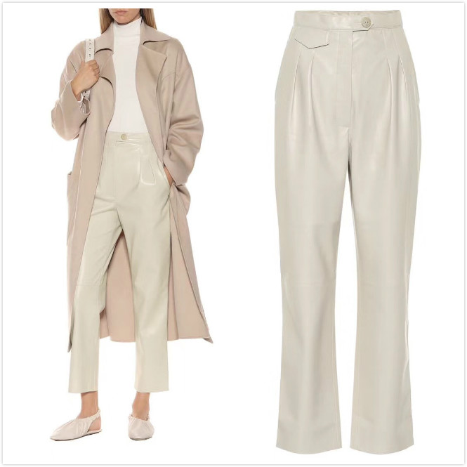 高腰小众设计师保暖仿真皮皮裤