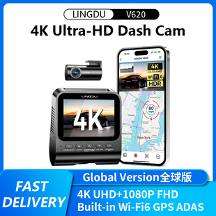 WiFi ADAS Dash Contro Built Voice Cam GPS LINGDU V620