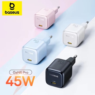 Baseus 45W PD Charger For iPhone 16 15 Pro Max Samsung Galaxy Fast Charger GaN Charger USB C Charger