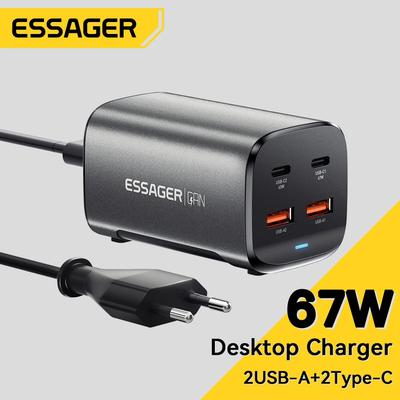ESSAGER67W英式港版欧规充電頭