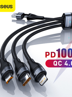 3 in 1 USB C Cable for iPhone 14 Pro 11 Charger Cable 100W