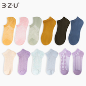 秀女船袜夏季 任选5双36.8元 足装 轻薄棉袜绢丝吸汗透气女士短袜