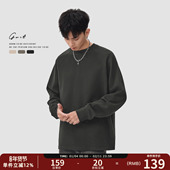 纯棉内搭体恤春秋纯色长袖 GWIT T恤男 款 重磅磨毛打底衫 美式 经典