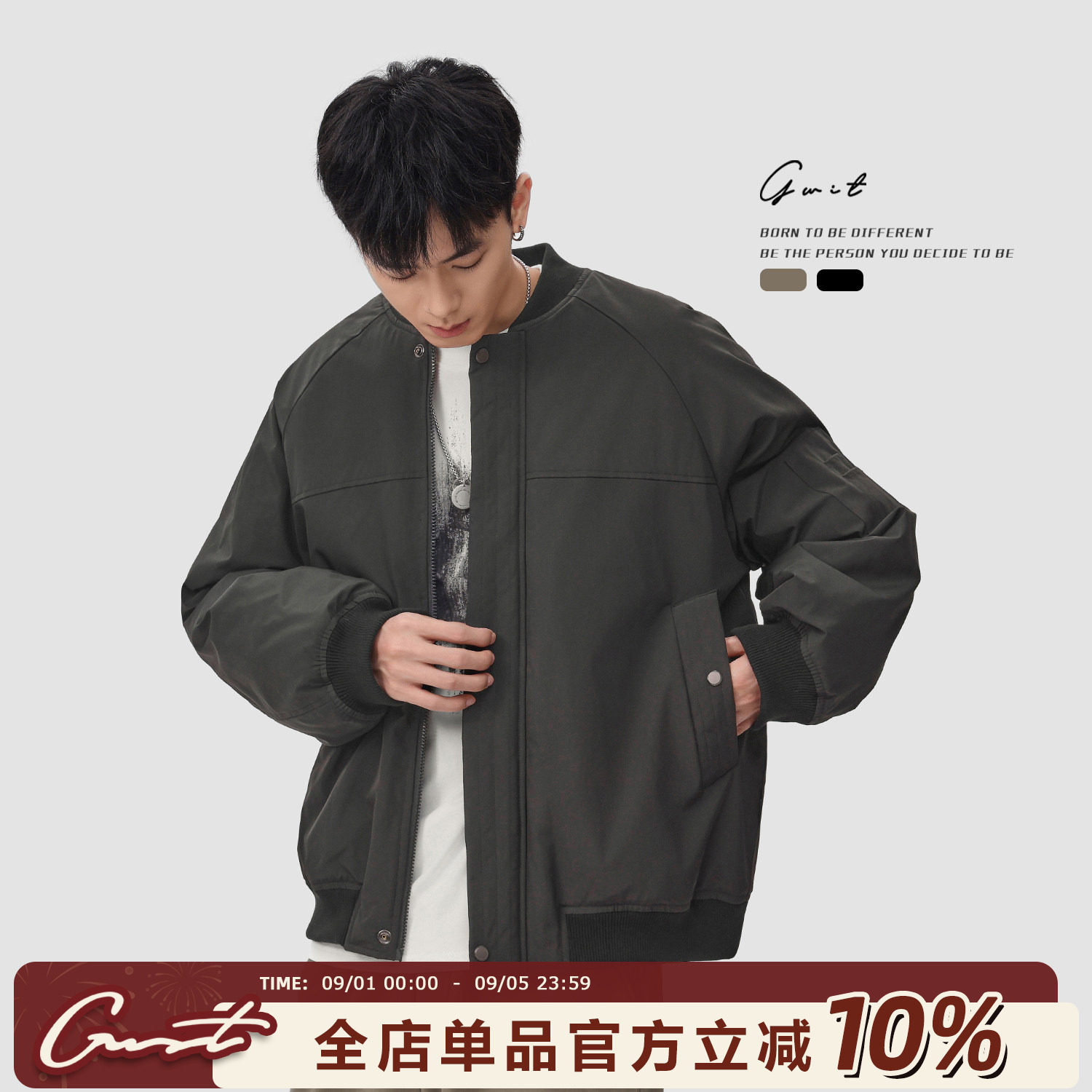 GWIT加厚棉衣冬季工装外套棉服男图片