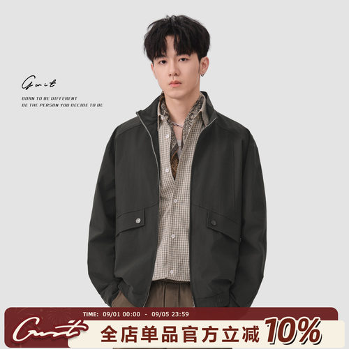 GWIT短款休闲夹克男款上衣外套