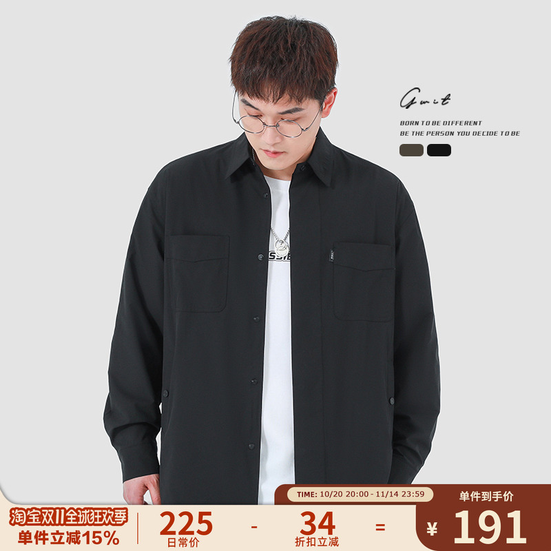 GWIT翻领长袖机能衬衫外套