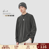 秋冬保暖秋衣半高领长袖 重磅德绒打底衫 T恤纯色内搭男 美式 GWIT