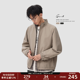 GWIT 户外防风硬汉修身夹克春秋上衣短款外套男美版经典款弯刀袖