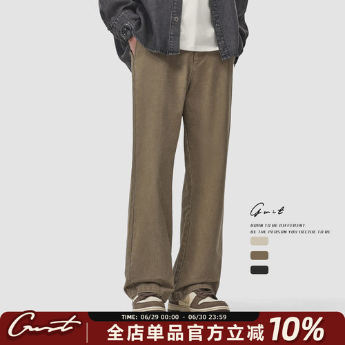GWIT美式工装重磅水洗做旧休闲裤