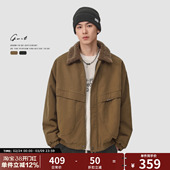 外套男 保暖棉服加厚羊羔毛工装 GWIT 美拉德复古Vintage夹克冬季
