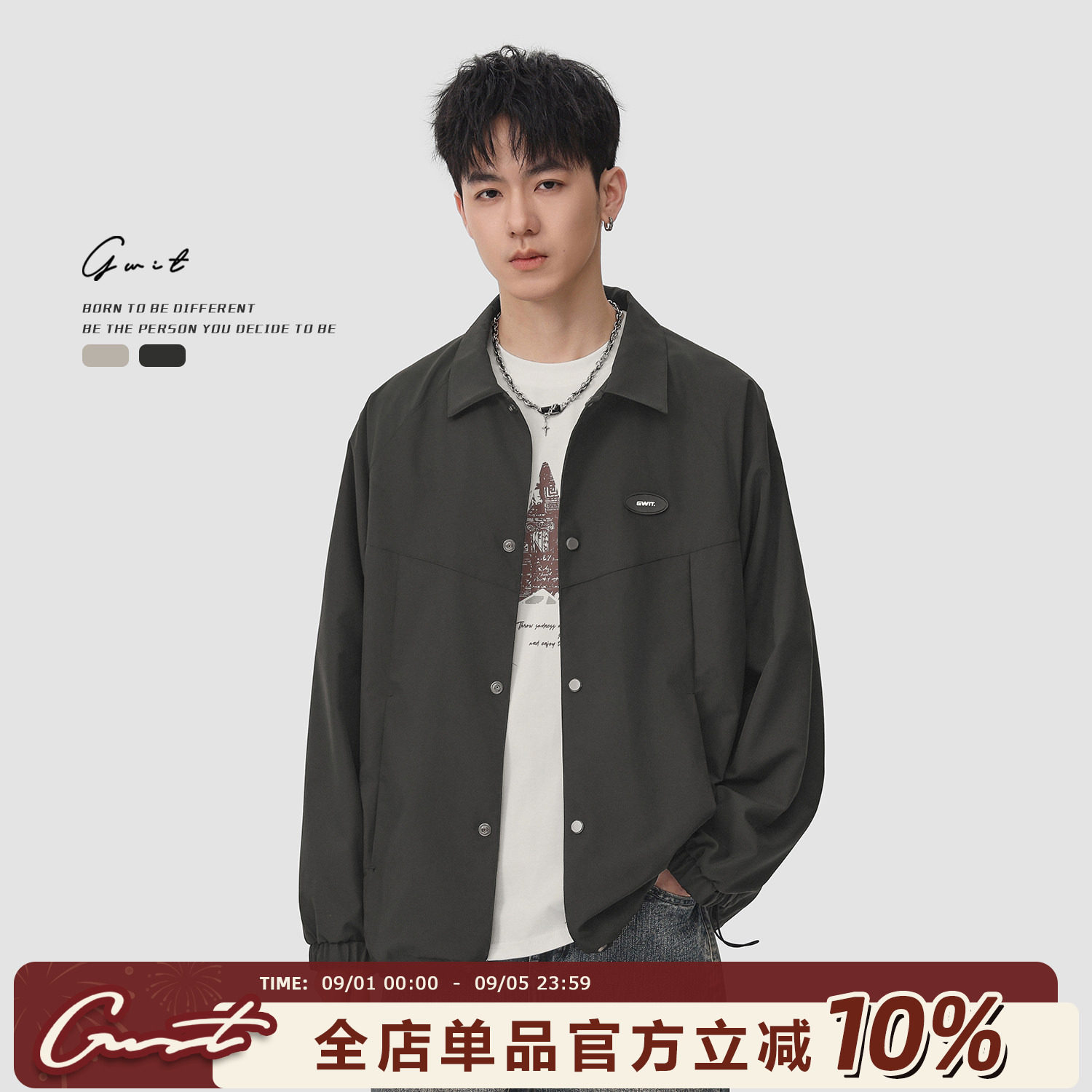 GWIT夹克休闲上衣工装外套男士图片
