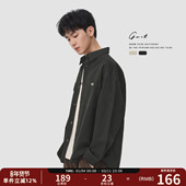 重磅水洗做旧cleanfit春秋寸衫 外套长袖 衬衣上衣工装 GWIT 衬衫 男