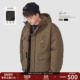 GWIT 连帽羽绒服男 户外加厚工装 90白鸭绒冬季 面包服保暖外套短款