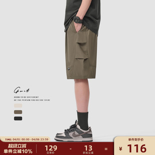 轻薄冰丝透气凉感休闲中裤 高街夏季 美式 男 五分工装 短裤 薄款 GWIT