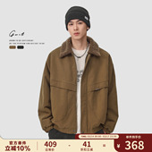 外套男 保暖棉服加厚羊羔毛工装 GWIT 美拉德复古Vintage夹克冬季