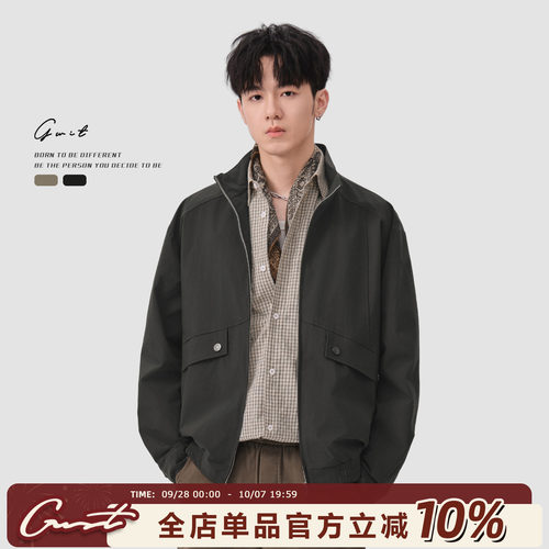 GWIT短款休闲夹克男款上衣外套