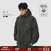 GWIT 90绒硬壳解构户外三防冬季 保暖外套夹克加厚连帽羽绒服男