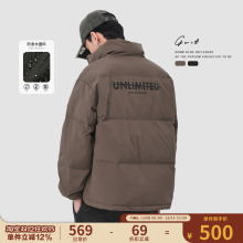 GWIT 90绒美式复古冬季面包服保暖外套户外短款潮牌加厚羽绒服男