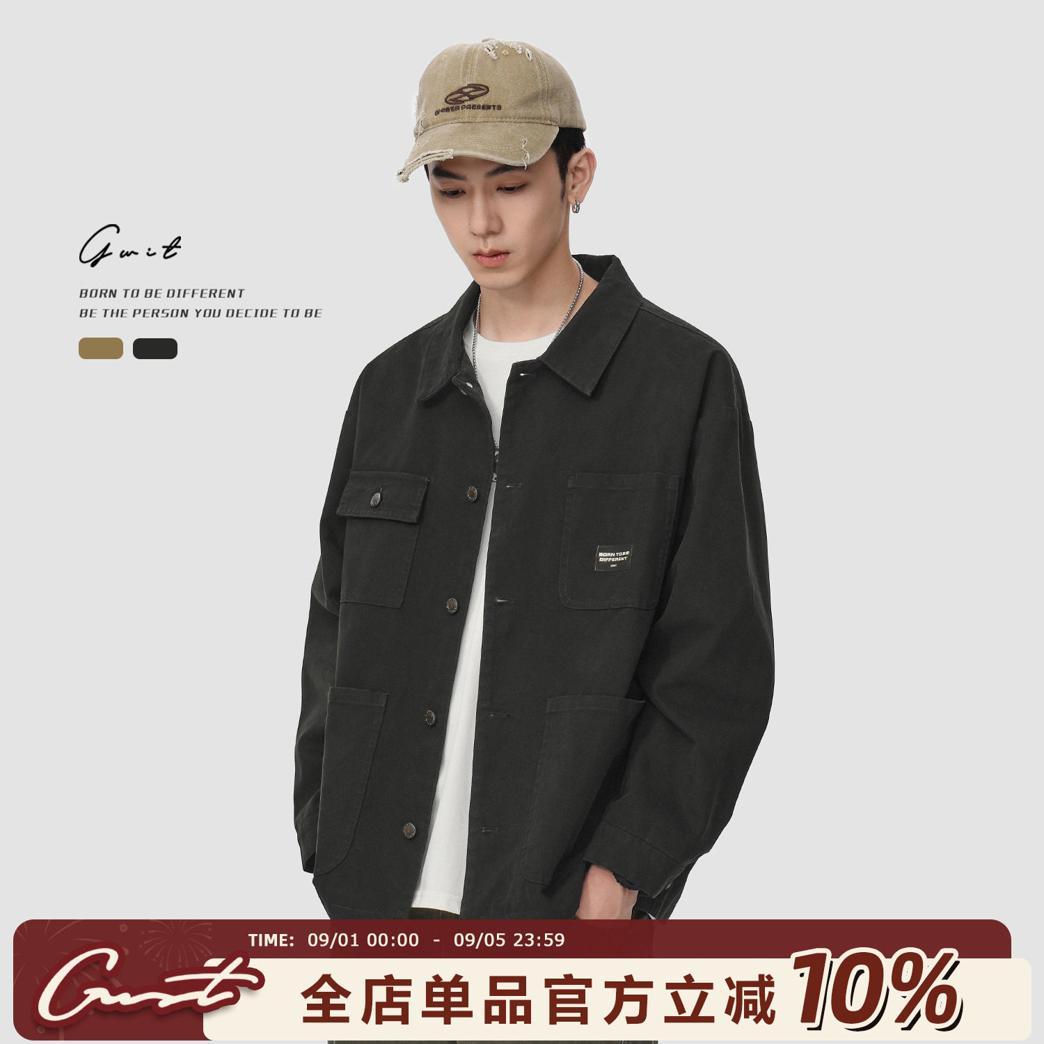 GWIT美式复古休闲工装外套图片