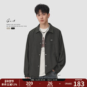 GWIT 外套男士 美式 复古垂感软壳教练夹克春秋棒球服休闲上衣工装