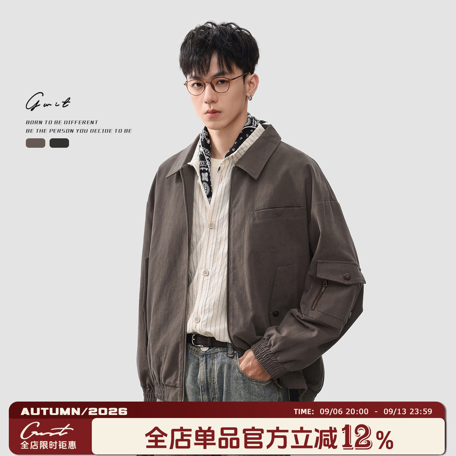 GWIT上衣短款外套男夹克图片