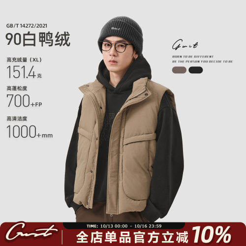 GWIT加厚保暖外套男羽绒马甲