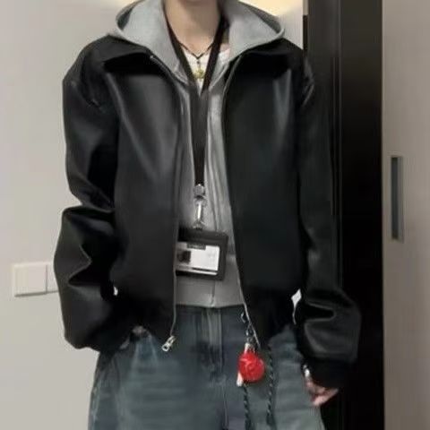 黑色皮衣外套女短款2025春秋夹克