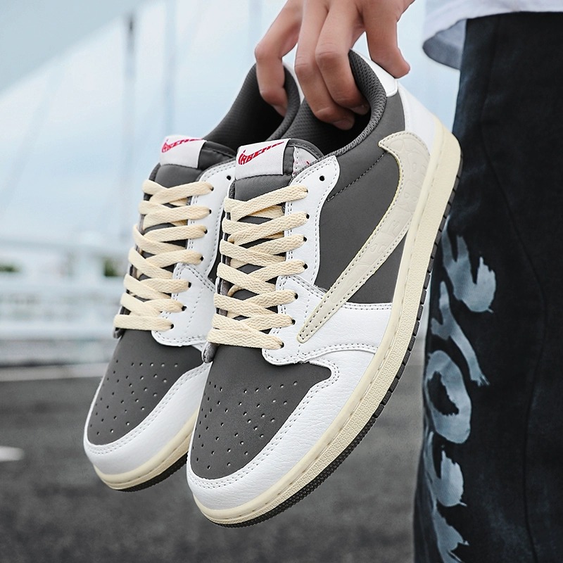 倒钩aj男鞋低帮白棕反转摩卡黑绿橄榄5.0闪电倒勾鞋aj1板鞋女款鞋