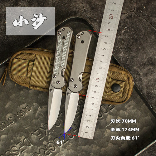 百浓PSRK 小莎 M390户外口袋小直刀EDC碳纤维锋利高硬度水果刀