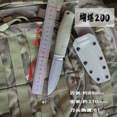 水果刀粉末钢M390野营烧烤锋利 蝴蝶200 百浓PSRK 户外小直刀