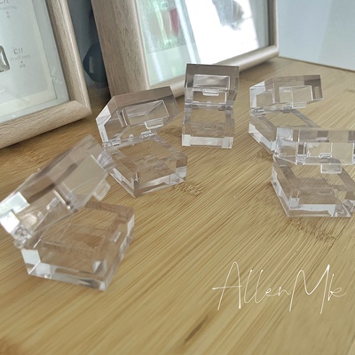 现货美甲钻展示盒定制亚克力收纳华子小饰品合金收纳独立开盖