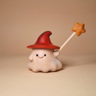 魔法小精灵 榉木紫罗兰木文玩可爱卡通雕刻件客厅办公桌面小摆件