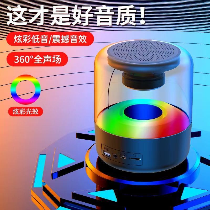 跨境智能AI高端蓝牙音箱迷你双联小音响大音量大容量音响户外便携