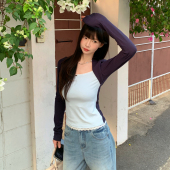 上衣女生 小个子芭蕾风假两件设计长袖 ANA宝藏珍妮 26春夏韩系修身