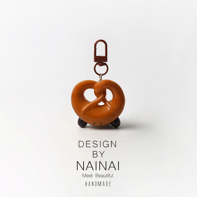 个性仿真法式欧包面包挂件钥匙扣简约背包可挂饰品可爱趣味配饰品