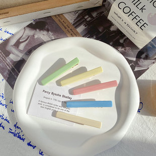 马卡龙色细长发夹闭眼入日韩百搭少女刘海碎发侧边夹基础简约发饰