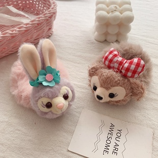 网红星黛露雪莉玫毛绒发圈可爱日韩甜美发绳少女心卡通头饰发饰